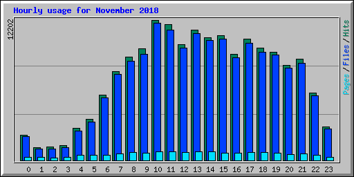 Hourly usage for November 2018