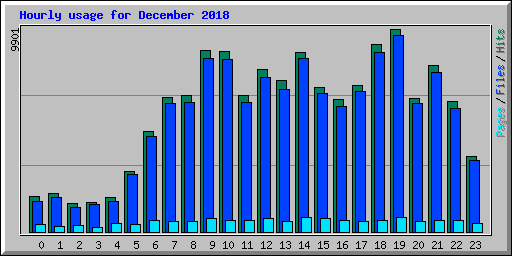 Hourly usage for December 2018