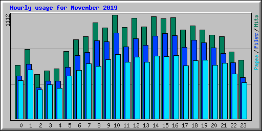Hourly usage for November 2019