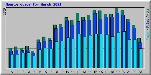 Hourly usage for March 2021